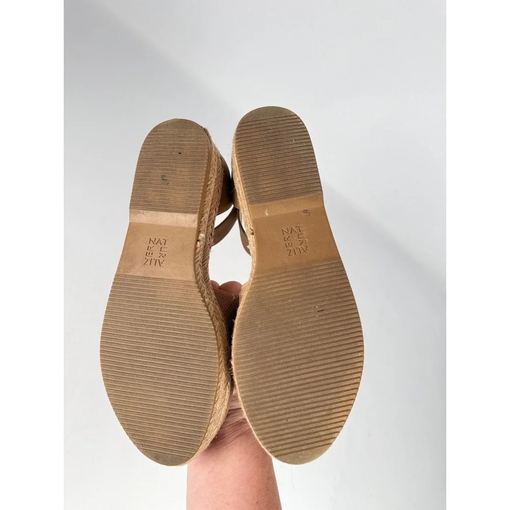 Naturalizer‎ Waverly Tan Brown Espadrille Ankle Strap Platform Sandals 7.5M